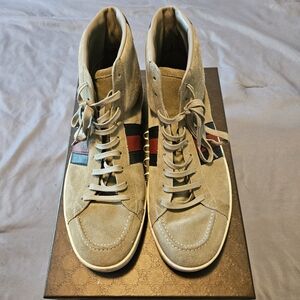 Gucci men's sneakers, size 11, taupe/gray